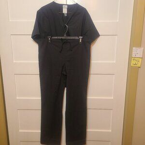 Black Vital Threads Scrubs Set Top & Bottoms Size S - Preowned